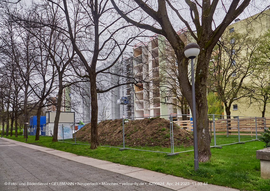 24.04.2023 - Baustelle der Großsanierung Kurt-Eisner-Straße in Neuperlach